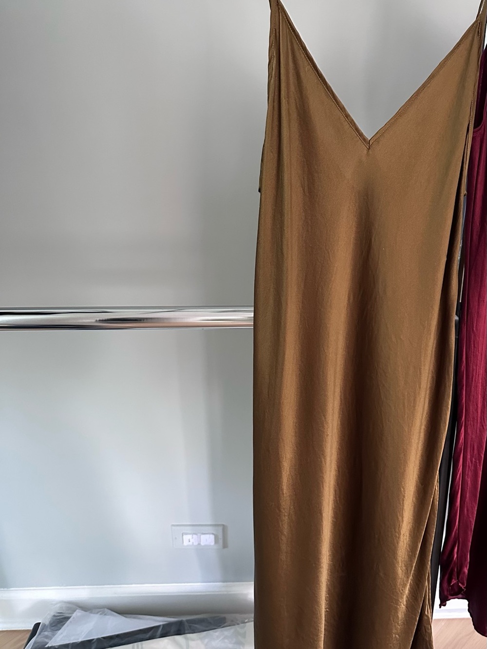 Mes Demoiselles mini silk dress in gold